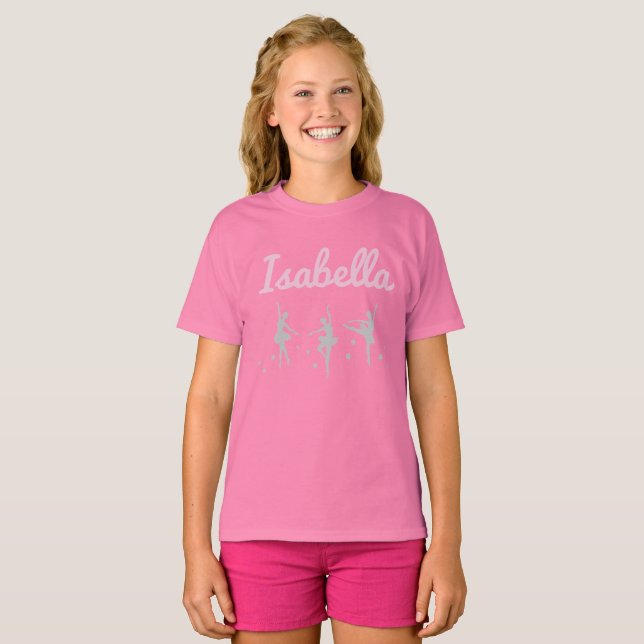 Camiseta Ballerina Dancer Nombre Tshirt | Cumpleaños consid (Anverso completo)