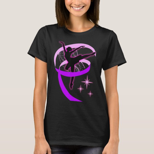 Camiseta Ballerina En La Pointe Silhouette Pink And Purple  (Anverso)