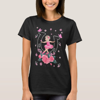 Camiseta Ballerina en tutu bailando en chicas de herradura