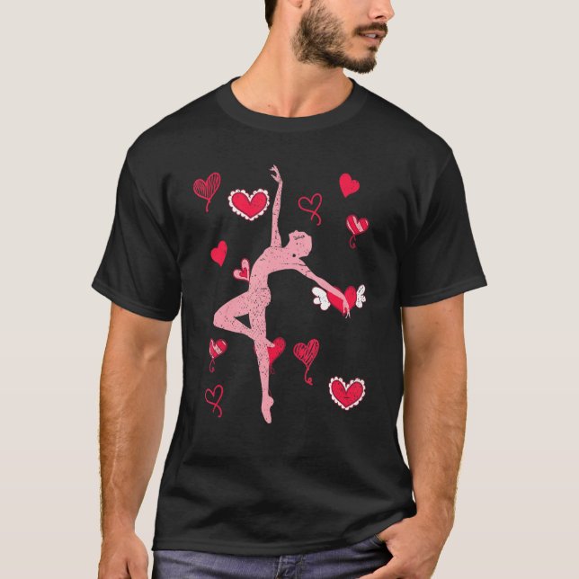 Camiseta Ballerina Hearts En Pointe Ballet Bailando B (Anverso)