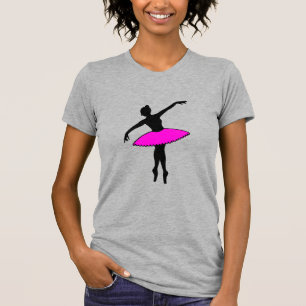 Camiseta Ballerina Neon Ballet Bailarina Silhouette Pink Ca