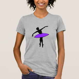 Camiseta Ballerina Neon Ballet bailarina Silhouette Purple