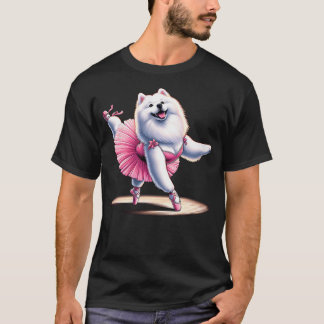 Camiseta Ballerina Samoyed Dog Dancing