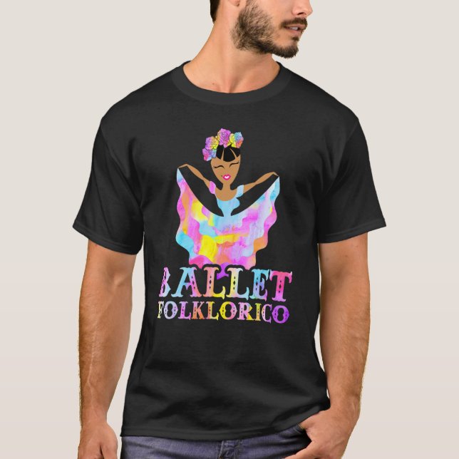 Camiseta Ballet acuarela Ilustracion de bailarín Folklorico (Anverso)