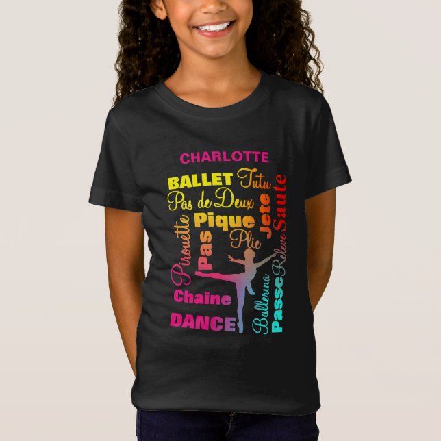 Camiseta Ballet Bailando Balerina Chicas Cuse Personalizado (Anverso)
