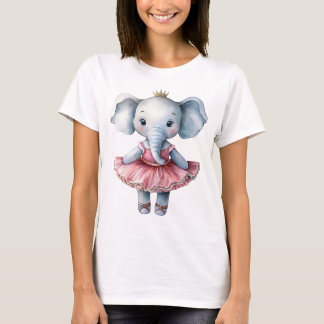 Camiseta Ballet bailarín de elefante lindo (Anverso)