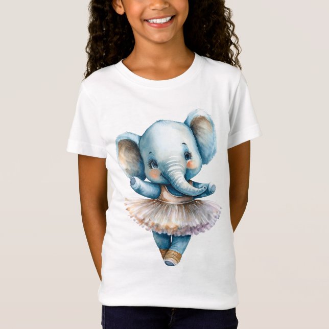 Camiseta Ballet bailarín de elefante lindo (Anverso)