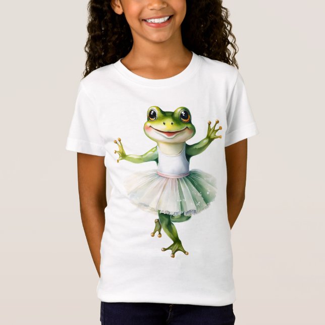 Camiseta Ballet bailarín de rana fina. (Anverso)