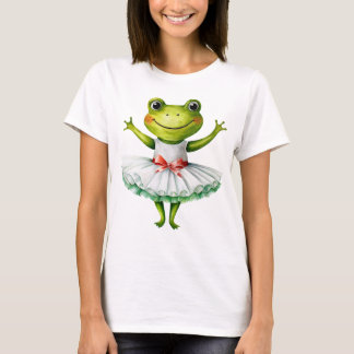 Camiseta Ballet bailarín de rana fina.