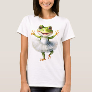 Camiseta Ballet bailarín de rana fina.