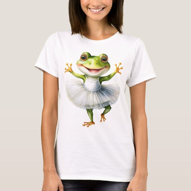 Camiseta Ballet bailarín de rana fina. (Anverso)