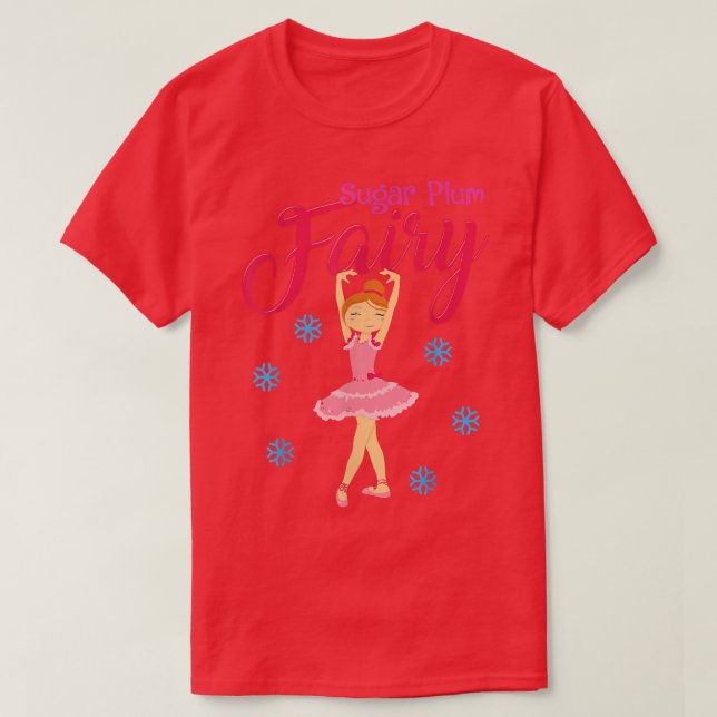 Camiseta Ballet Ballerina Navidades de danza Sugar Pluma Fa (Diseño del anverso)