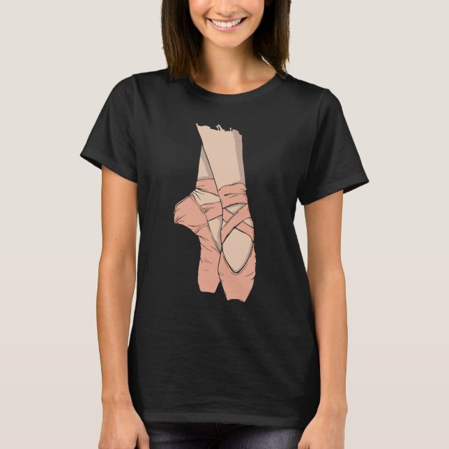 Camiseta Ballet Ballerina Pointe Shoes Point Mujeres Chicas (Anverso)