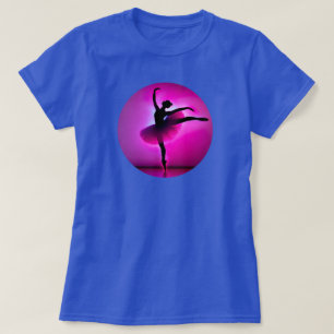 Camiseta Ballet Ballerina Pose Colores Violeta Brillantes