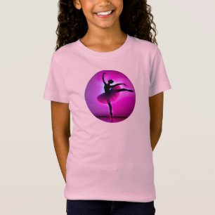 Camiseta Ballet Ballerina Pose Colores Violeta Brillantes