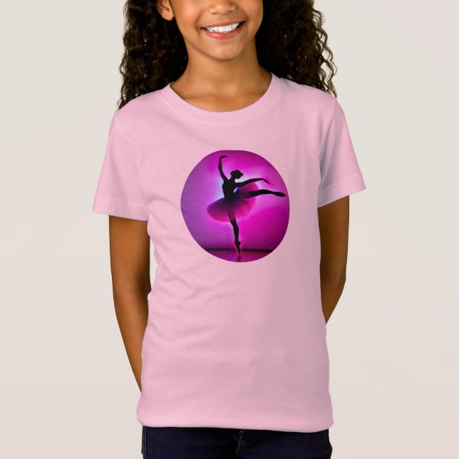 Camiseta Ballet Ballerina Pose Colores Violeta Brillantes (Anverso)