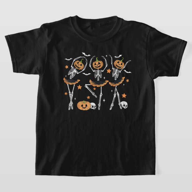 Camiseta Ballet Calabaza Skeleton Scary Halloween (Distribución)