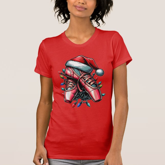 Camiseta Ballet Dance Ballerina Shoes Navidades Gorra Xmas (Anverso)