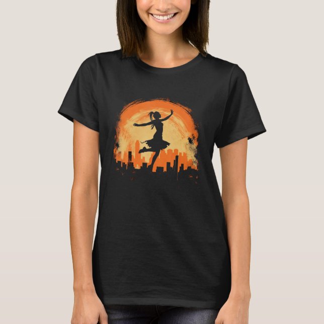 Camiseta Ballet Dancer Silhouette Ballerina Dancing Women G (Anverso)