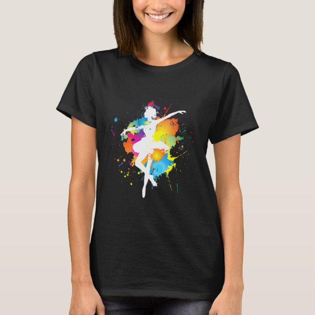 Camiseta Ballet de bailarina de bailarina de bailes de bail (Anverso)
