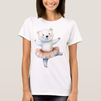 Camiseta Ballet de baile de oso polar lindo