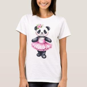 Camiseta Ballet de baile de panda lindo