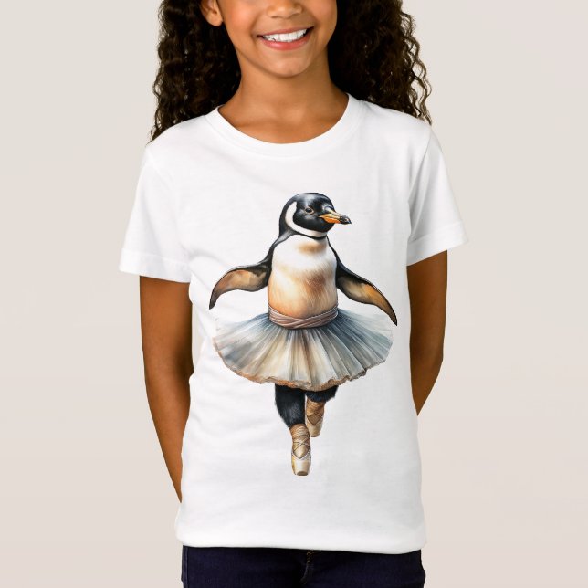Camiseta Ballet de baile de pingüino lindo (Anverso)
