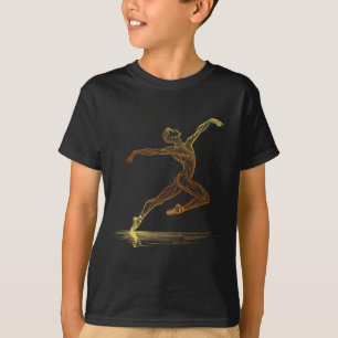 Camiseta Ballet de Golden Line Bailarina Ilustracion elegan