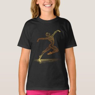 Camiseta Ballet de Golden Line Bailarina Ilustracion elegan