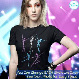 Camiseta Ballet Esbozo de baile espeluznante Halloween