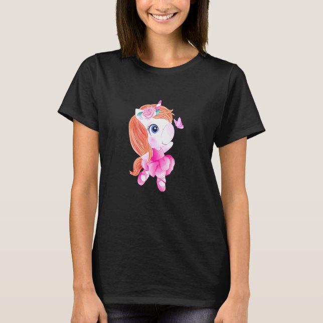 Camiseta Ballet infantil Baila Unicornio Niños Chicas Balcó (Anverso)