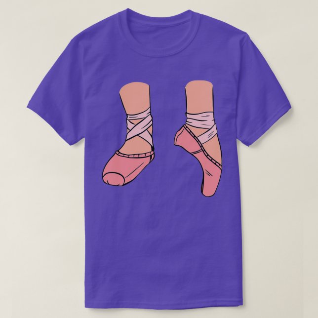 Camiseta Ballet Pink puntal zapatos en la pierna Cita diver (Diseño del anverso)