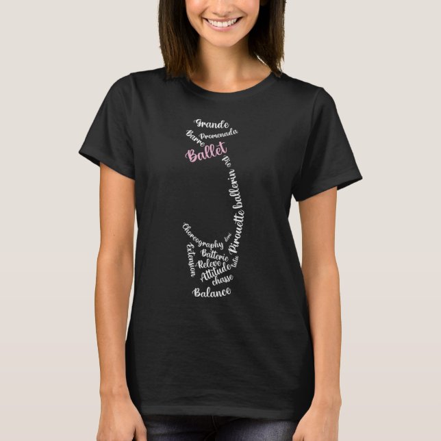 Camiseta Ballet Pointe Shoe Funny Ballerina Dance Lover Gra (Anverso)