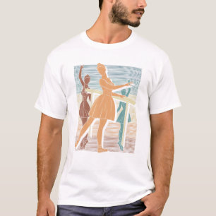 Camiseta Ballet Retro en Pointe Bailando Ballet Ballerina