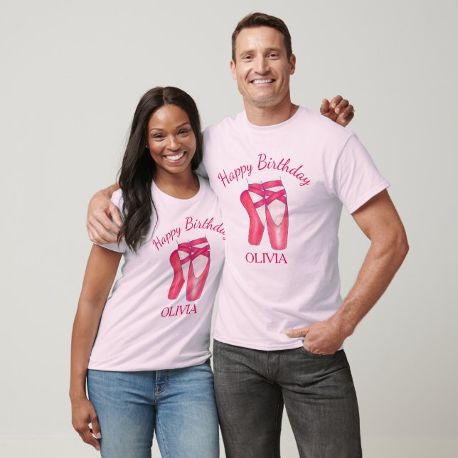 Camiseta Ballet Shoes Ballerina Dance Feliz Cumpleaños Fies (Unisexo)
