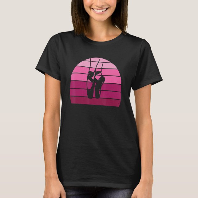 Camiseta Ballet Slippers Pink Sunset Ballerina Love To Danc (Anverso)