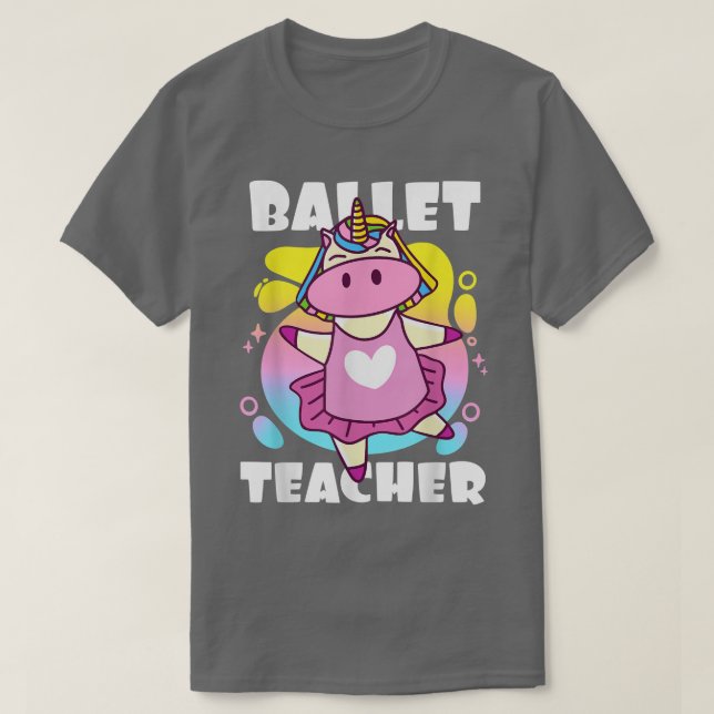 Camiseta Ballet Teacher with a Unicorn  (Diseño del anverso)