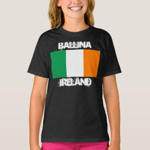 Camiseta Ballina, Irlanda con bandera irlandesa
