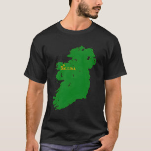 Camiseta Ballina Irlanda Con Mapa De Irlanda