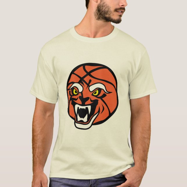 Camiseta ballon basketball face cartoon gueule ouverte fero (Anverso)
