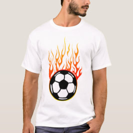 Camiseta ballon football flamme feu flame logo 3110_A