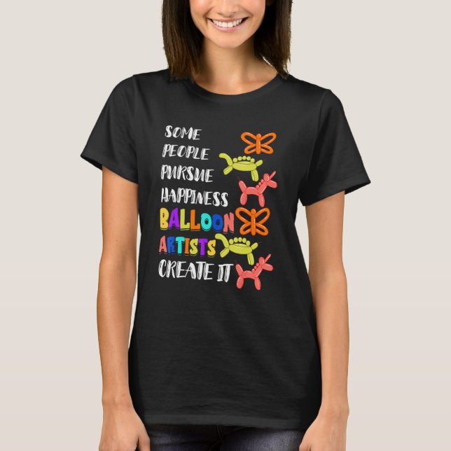 Camiseta Balloon Artist Twisting Happiness Animal Balloon T (Anverso)
