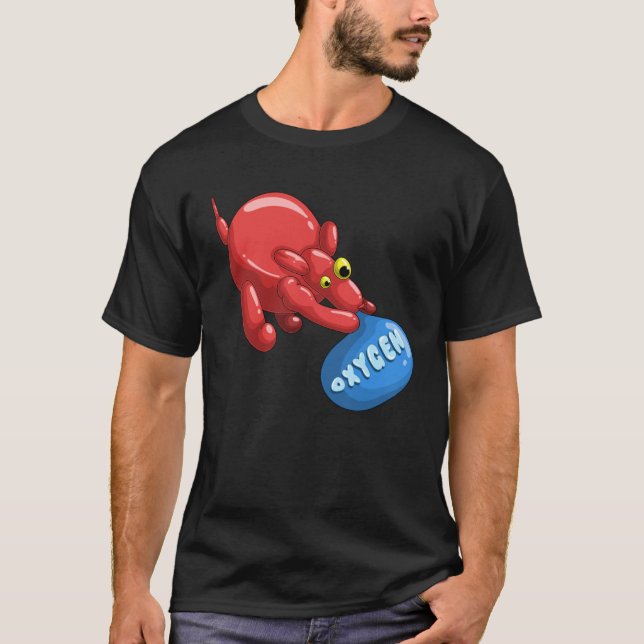 Camiseta Balloon  Balloon Animal Dog Inhaling Oxygen (Anverso)