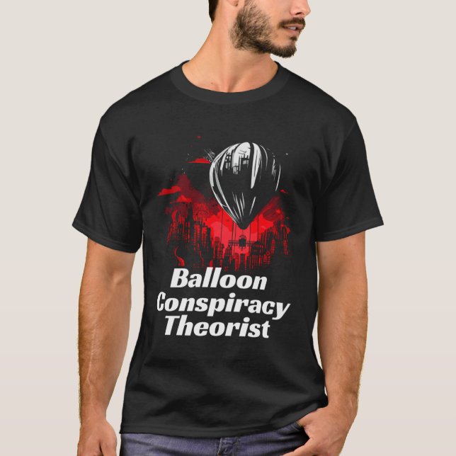 Camiseta Balloon Conspiracy theorist  freedom loving patrio (Anverso)