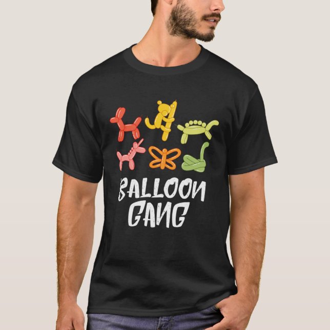 Camiseta Balloon Gang Balloon Animal Balloon Party Balloon  (Anverso)
