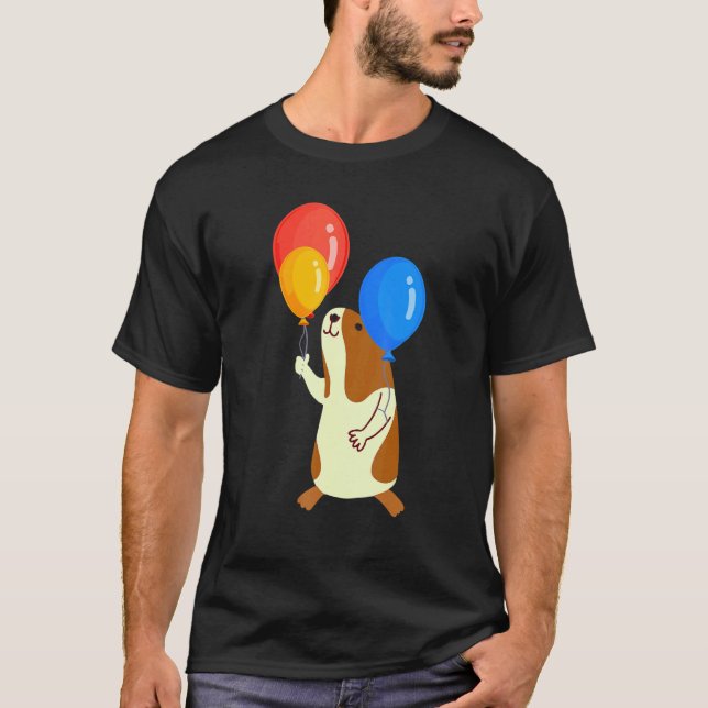 Camiseta Balloon Pig Graphic Guinea Pig Owner Pet Cavy Anim (Anverso)