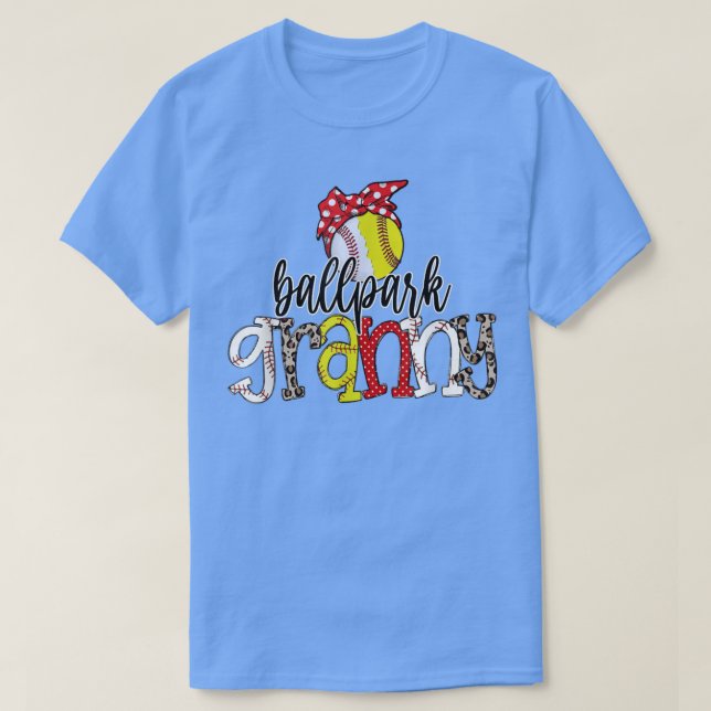Camiseta Ballpark Granny Leopard Baseball Softball Granny M (Diseño del anverso)