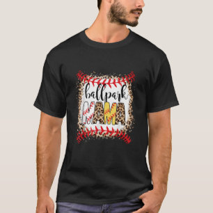 Camiseta Ballpark Mama Ball Happy Mother Day Leopard