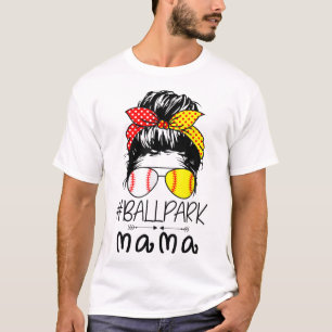 Camiseta BallPark Mama Baseball Softball Día de la Madre Ma