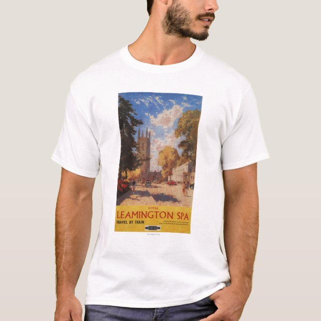 Camiseta Balneario real, poster británico de los (Anverso)